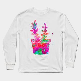 Cactus Watercolor Painting 5 Long Sleeve T-Shirt